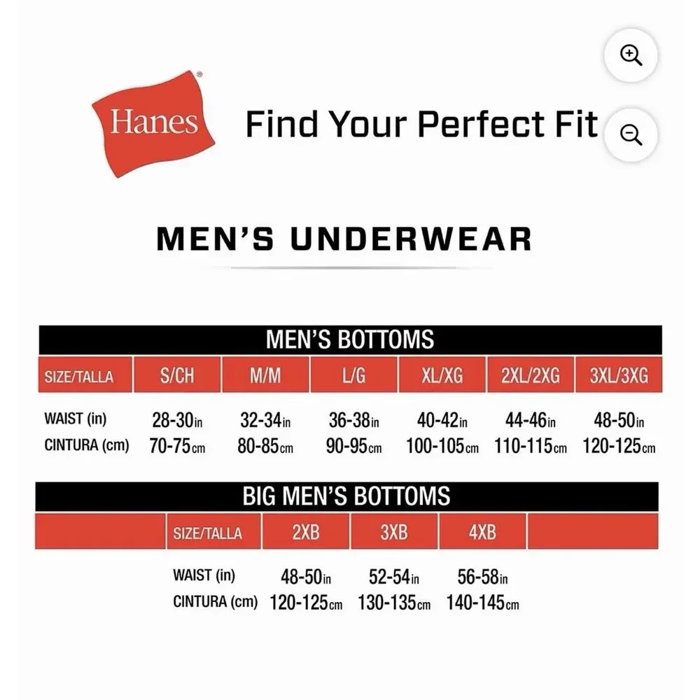 MEDIUM Hanes Best Men’s Tagless Briefs 8‑Pack – ComfortFlex Waistband – White